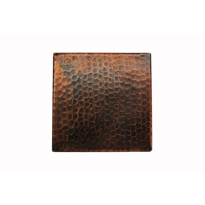 Premier Copper Products T6DBH Universal 6 Hammered Copper Tile