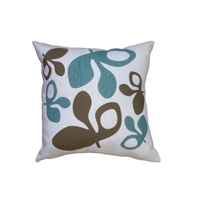 Hand Printed Pods Pillow Color: Red/Blue