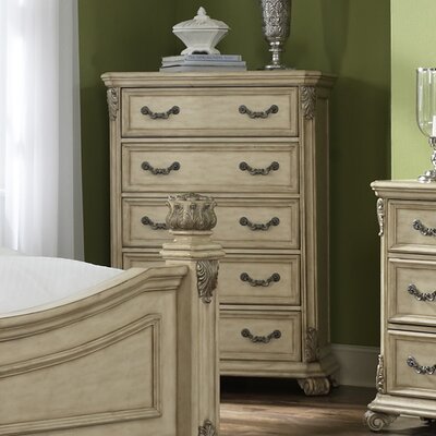 Messina Estates II 5 Drawer Chest in Antique Ivory