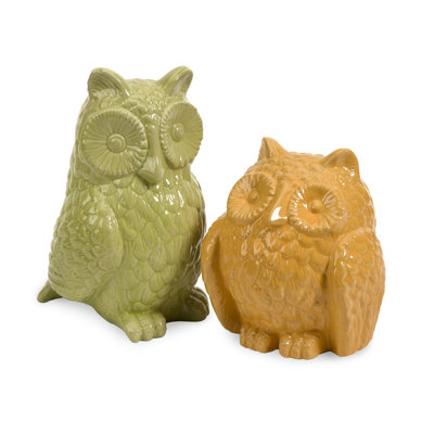 Imax Corp 250862 Spencer Ceramic Owls Set of 2