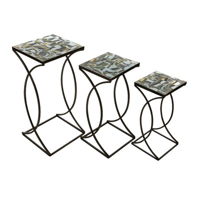 Imax Corp 841203 Crowley Mosaic Nesting Tables Set of 3