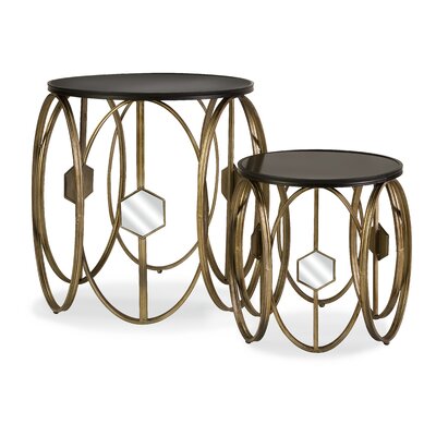 Imax Corp 871932 Hexicomb Accent Tables Set of 2