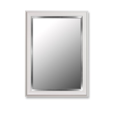 Hitchcock Butterfield Cameo 43x55 Glossy White Petite / Stainless Liner Wall Mirror