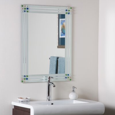 Decor Wonderland SSM19 Square Bevel Frameless Bathroom Mirror