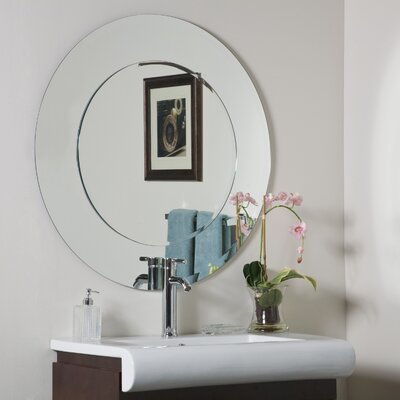 Decor Wonderland - SSM501 - Oriana Modern - Round Frameless Wall Mirror