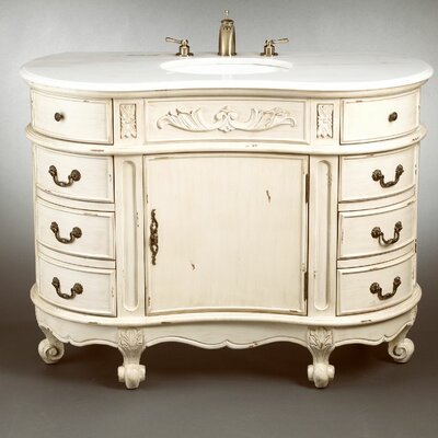AA Importing 48 Vanity in Distressed Antique White