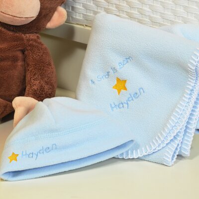 Monogrammed Baby  on Concepts A Star Is Born Personalized Baby Boy Blanket And Hat Set