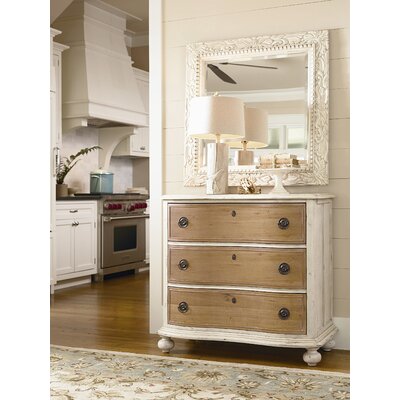 Down Home Paula's Favorite Chest and  Mirror Set in Distressed Porch Swing and Oatmeal Finish