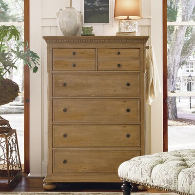 Down Home Drawer Chest in Distressed Oatmeal Finish