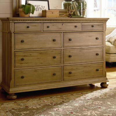 Down Home Aunt Peggy's Dresser in Distressed Oatmeal Finish