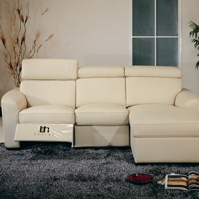 Mica Reclining Sectional Color: Beige, Recline Type: Electric, Orientation: Left