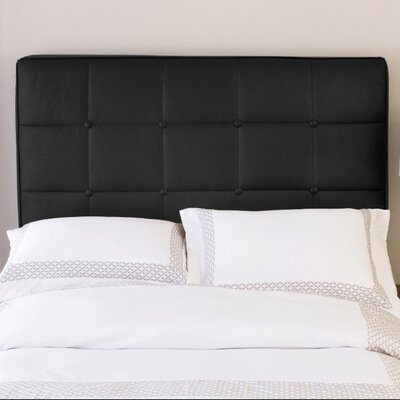 Black Full Size Headboard on Tufted Leather Inflatable Headboard In Black Faux Leather   Wayfair