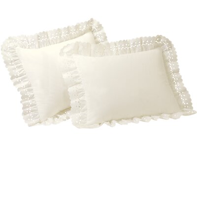 Fresh Ideas Eyelet Sham: Standard sized Pillow Case Ivory