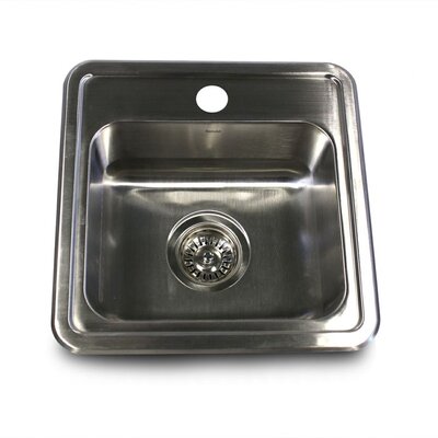 Nantucket Sinks NS1515 Self Rimming Small Rectangle Kitchen Sink