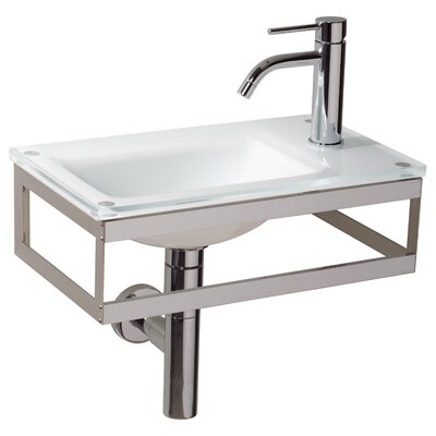 Linea 17.7 x 10.2 Pocieta Bathroom Sink Color: White Milk, Faucet Hole Option: Sink without single pre-drilled faucet hole