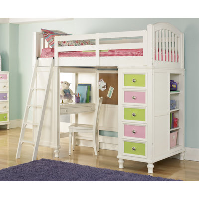 Pawsitively Yours Loft Bed in Vanilla