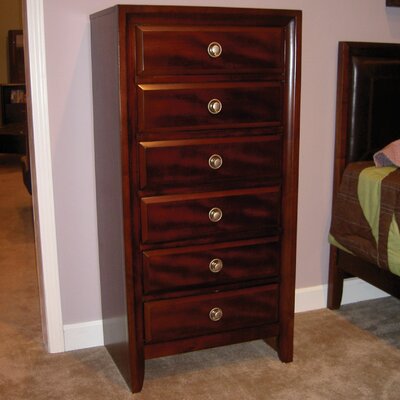 Addison Tall Chest in Brown Cherry