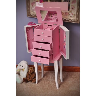 Pink  Black Jewelry on Mele Louisa Girl S Jewelry Armoire In Pink And
