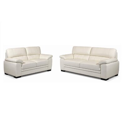 New Spec 436001 Amely Sofa and Loveseat Set: 436001W Sofa Set Pure Wh