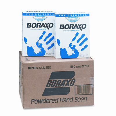  Boraxo Powdered Original Hand Soap, Unscented Powder, 5lb Box, 10/carton 