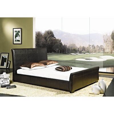 Abbyson Living Monaco Dark Brown Bi-cast Leather Queen-Size Bed