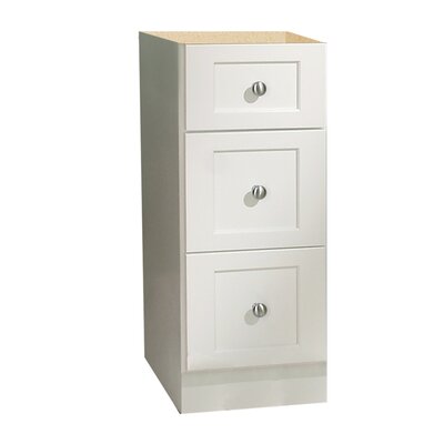 Coastal Collection Cape Cod Series 12 x 18 Maple Bathroom Vanity with Three Drawer in White Finish