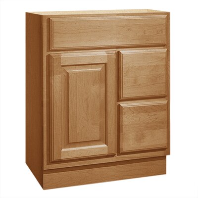 Coastal Collection Salerno Series 24 x 21 Maple Bathroom Vanity with Right-Side Drawers in Cider Finish