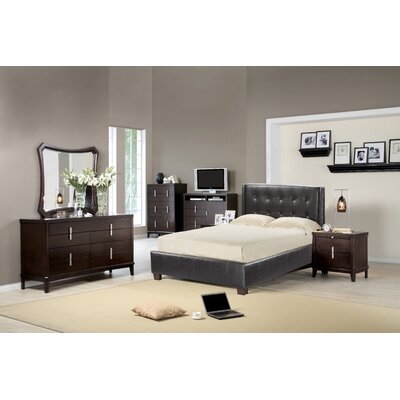 Queen Leather  Sets on Dcor Design Shelter X Leather Queen Bed In Chocolate