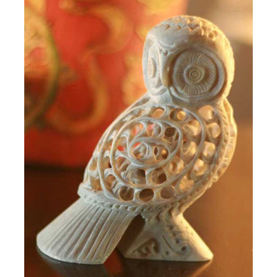 Soapstone 'Mother Owl' Sculpture (India)