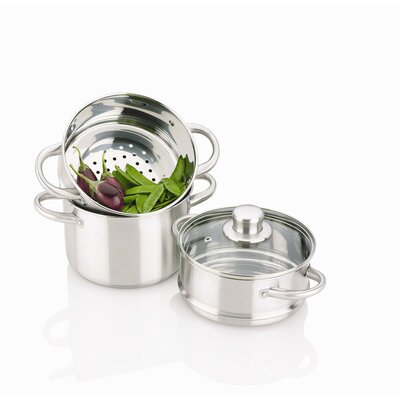  Fagor Stainless Steel Double Boiler with Steamer Insert 
