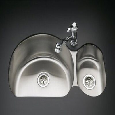  Mount Kitchen Sinks on Kohler Undertone 9 5  Two Bowl Undermount Kitchen Sink   Wayfair