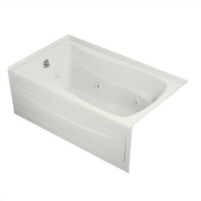 Kohler K-1239-HR-95 Mariposa 5' Whirlpool with Integral Apron, Right-Hand Drain and Heater, Ice Grey