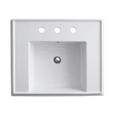KOHLER Tresham Pedestal-Top Bathroom Sink in Almond 2758-1-47