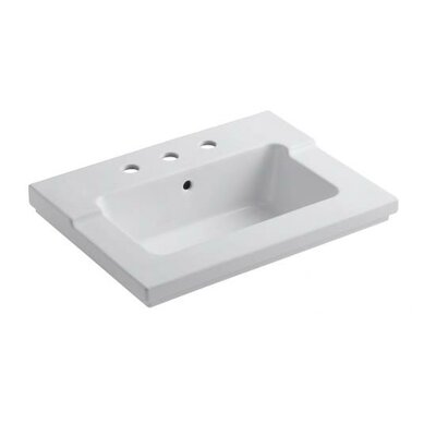 Kohler K-2979-4 Tresham One-Piece Surface and Integrated Lavatory with 4 Centerset Faucet