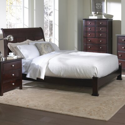 Murray Hill Low Profile Sleigh Bed in Hand Rubbed Merlot