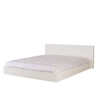 Float Platform Bed Size: King, Finish: High Gloss White