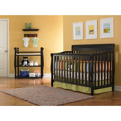Black Nursery Furniture Sets on Stanton Two Piece Convertible Crib Set In Black