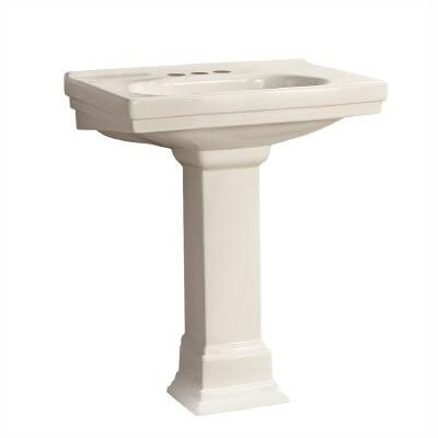 Foremost 8 Center Set Structure Pedestal Basin Only in White