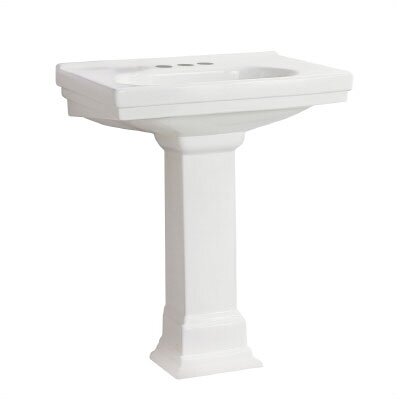 Foremost Structure Bathroom Pedestal Sink in White