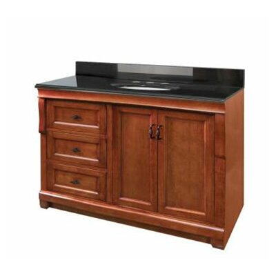 Foremost NACA4821DL Naples 48 Vanity Cabinet Only with Left Drawers, Warm Cinnamon
