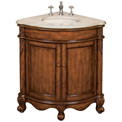 Belle Foret BF80060R French Country French Country Single Basin Corner Bathroom Vanity