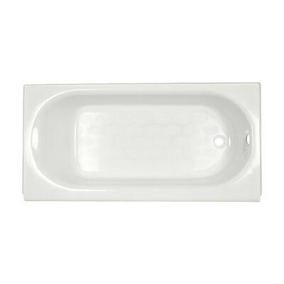 American Standard 2395.202ICH.020 Americast Bathtub with Luxury Ledge, Right Hand Outlet, White