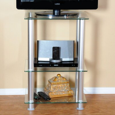 20 Inch Extra Tall Glass & Aluminum Stand - RTA TVM-005