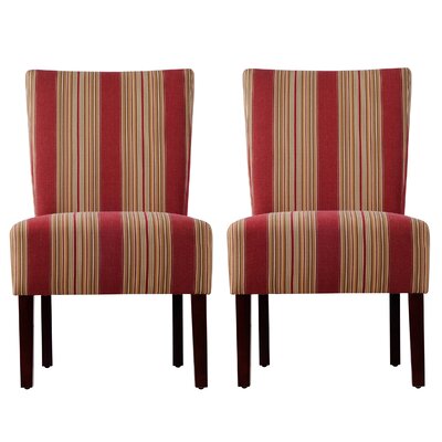 Handy Living Dunley Fabric Slipper Chair (Set of 2)