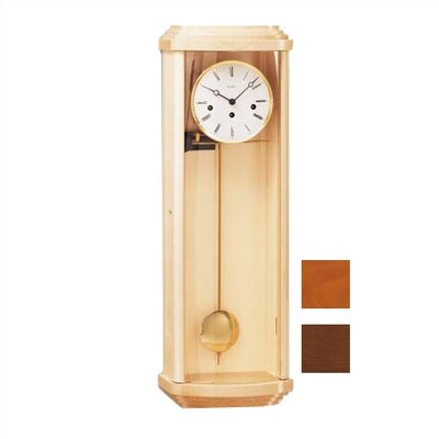 Emma Wall Clock Finish: Cherry Wood with Brass Pendulum