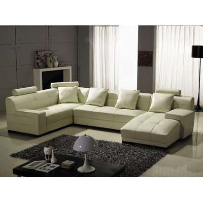 Right Leather Sectional