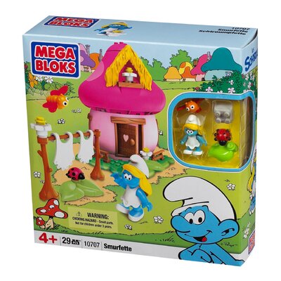 Mega Bloks Smurfs Village Smurfette Mushroom House Play Set
