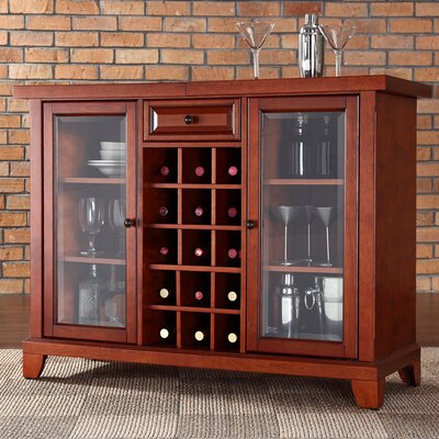 Newport Sliding Top Bar Cabinet in Classic Cherry - CROSLEY-KF40002CCH