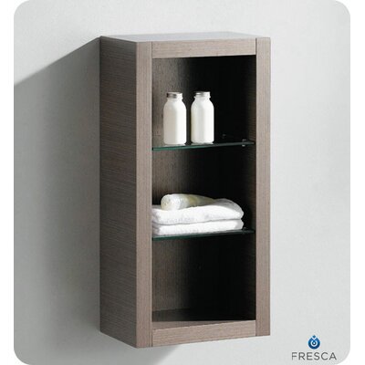 Fresca FST8130GO Gray Oak 32 Wall Mounted Bathroom Linen Cabinet with Two Shelves FST8130