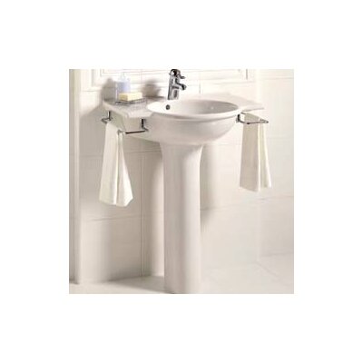 Sapho Pedestal Bathroom Sink Finish: White, Faucet Drilling: 8 Centers